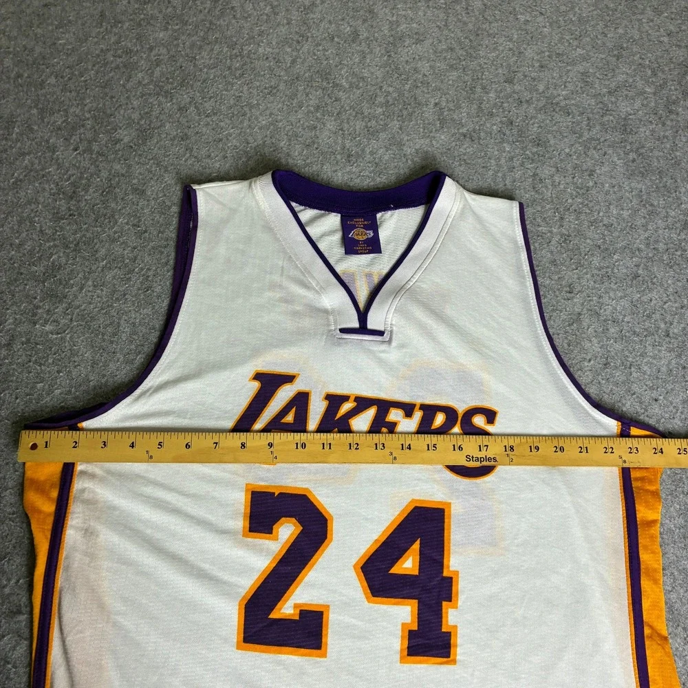 NBA Los Angeles Lakers Kobe Bryant 24 Jersey White Mens XXL Basketball Sport - Picture 5 of 8